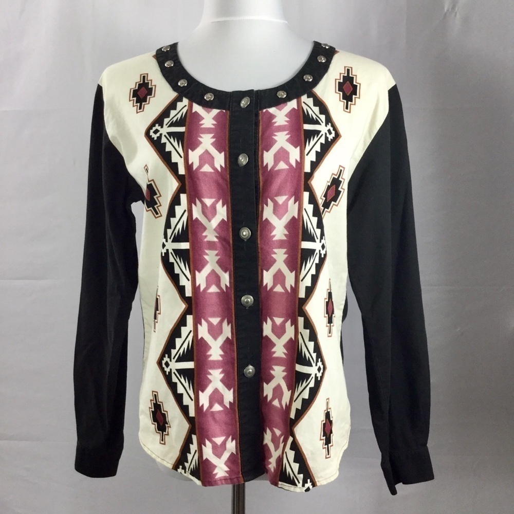 Vintage Roper Button Up Western Rodeo Long Sleeve Shirt Size M